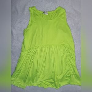 Vibrant Neon Yellow Sleeveless Tank Top